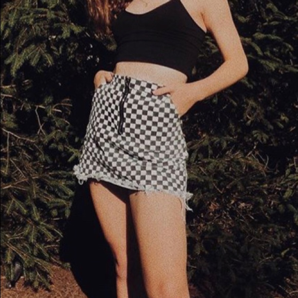Checkered Mini Skirt